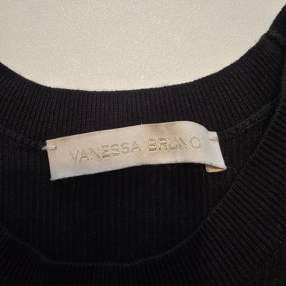 Vanessa Bruno Ennaya Midi Dress In Black Casual Crew neck Sleeveless Size 2 - Picture 6 of 13